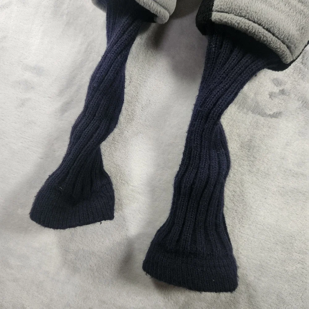 Wilson Grey Black 3 & 5 Wood Fur Fuzzy Sock Golf Head Covers VTG‎